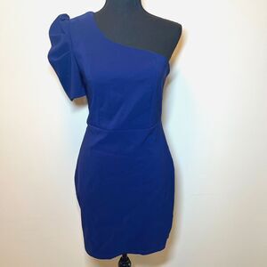 Lulus Medium One Sleeve Royal Blue Dress Medium NWT